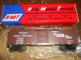 Vintage Kmt Kris Model Trains Chicago & Northwestern Rr Boxcar 0 Gauge
