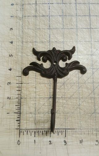 Rusty Victorian Scroll Mounted Hook Hanger Rusted Pier One Vintage
