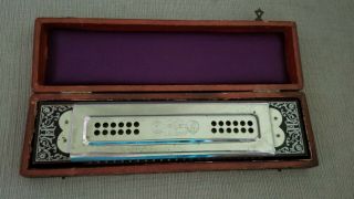Hohner Harmonica Up To Date Very Best Tremolo Concert Harp Box Germany Vintage