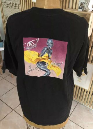 Vintage Just Push Play Tour Aerosmith Autographed Shirt Steven Tyler Sz Xl