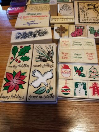 Wood And Rubber Stamps (Holiday Theme) & Accessories,  Hero Arts & More.  Vintage 2