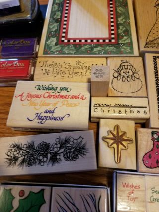 Wood And Rubber Stamps (Holiday Theme) & Accessories,  Hero Arts & More.  Vintage 4