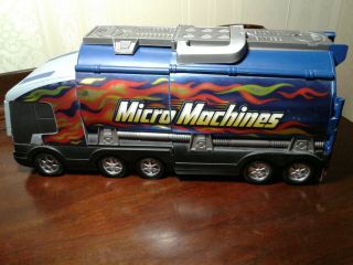 Vintage Micro Machines Stunt City Semi Tanker Truck Play Set W 3 Cars