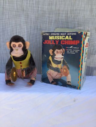 Vintage Musical Jolly Chimp Toy