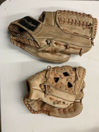 Two Vintage Macgregor Pete Rose Baseball Gloves.  Model 675 And M22t