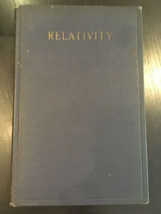 Einstein,  Relativity,  1st Us Edition,  1920,  H.  Holt,  G,  No Dj