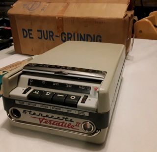 Vintage Dejur Grundig Stenorette Versatile Tape Recorder Made In West Germany