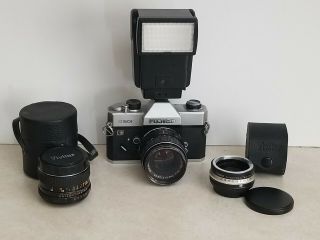 Vintage Fujica St801 35mm Film Camera W/ Fuijinon 55mm F/1.  8 Prime Lens &