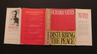 Disturbing The Peace by Richard Yates.  1975,  1st Printing.  Inscribed/Dated 5