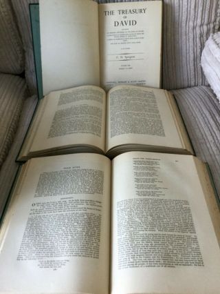 The Treasury of David.  C.  H.  Spurgeon.  6 volume vintage Set.  Psalms.  1950. 4