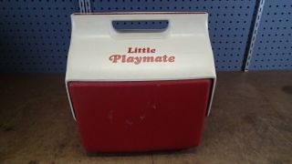Vintage 1979 Igloo Little Playmate Lunchbox Beer Can Insulated Cooler Red