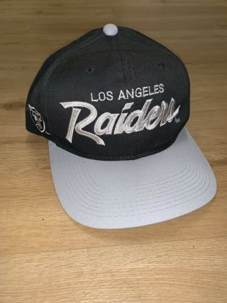 Vintage Los Angeles Raiders Sports Specialties Script Snapback Hat