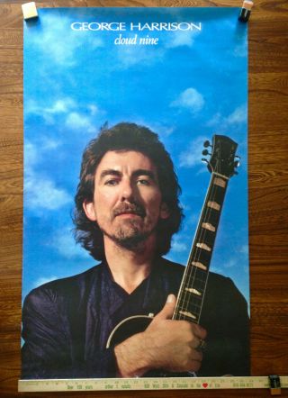 Huge George Harrison Poster Vintage Cloud 9 Gretsch Guitar,  Beatles,  Cloud Nine