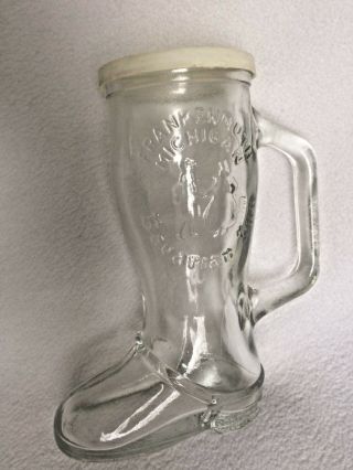 Vtg Frankenmuth Michigan Bavarian Inn Boot Glass Beer Mug 1970 