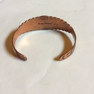 Vintage Solid Copper Southwestern Cuff Bangle Bracelet 4