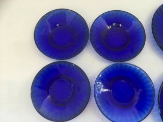 Vintage 12 pc Set Cobalt Blue Akro Agate Toy Tea Set Childrens Dishes 2