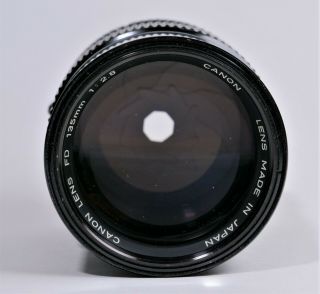 Canon Fd 135mm F/2.  8 Nfd Vintage Lens With Caps - 2.  8
