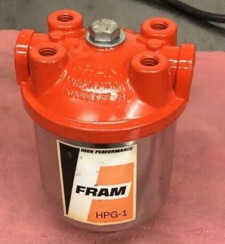 Vintage Fuel Filter Canister For Fram Hpg1.  (filter Not) Classic Hotrod