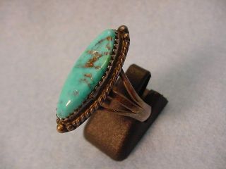 Vintage Old Pawn Sterling & Turquoise Ring
