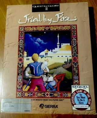 Quest For Glory Ii: Trial By Fire By Sierra.  Big Box For The Amiga