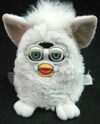 Vtg Furby Baby Solid White 70 - 940 Blue Eyes 1999 Tiger Electronics