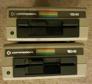 Commodore 1541 drives 8 and 9 newtronics tan c64 c128 4