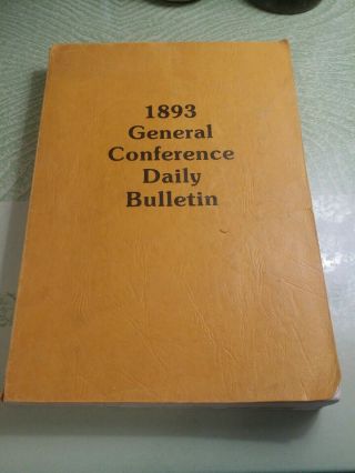 Scarce 1893 General Conference Daily Bulletin Adventist