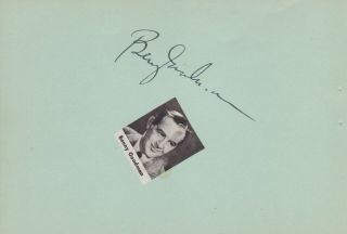 Benny Goodman Vintage Signed Autograph 1940 