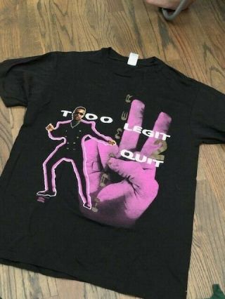 Mc Hammer Vintage 2 Legit 2 Quit Concert T - Shirt 1992