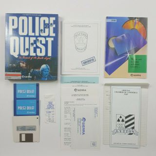 Apple Iigs Police Quest: In Pursuit Of The Death Angel 1987 Sierra Big Box Rare