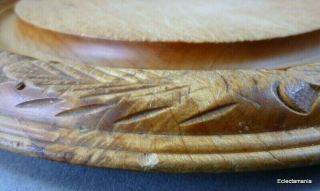 Vintage Carved Wood BREAD BOARD 5