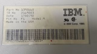 Vintage IBM 1395660 White Wired 122 Key Clicky Keyboard 1992 Model M 6