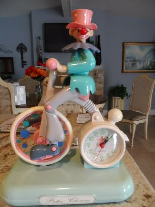 Vintage Peter Clown Clock Keeps Great Time And Pedals The Bike With Music