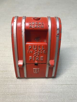 Vintage ? Edwards Fire Alarm Pull Box Station Red 270 - Spo