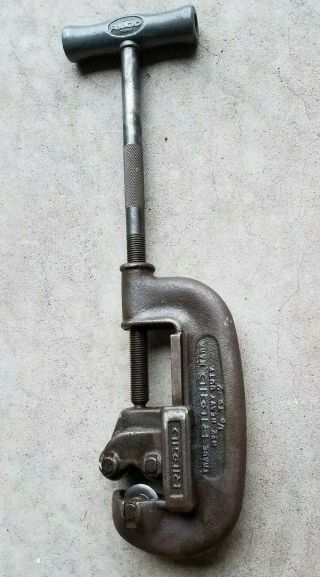 Vintage Ridgid No.  2 Pipe Cutter,  1/8 " - 2 " Good