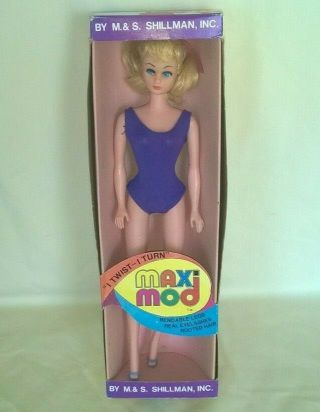 Vintage Mod Maxi Mod Clone Fashion Doll M & S.  Shillman W/ Orig.  Box $23.  99