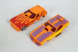 Vintage Aurora Afx Chevy Vega Gasser Funny Car Orange Purple Slot Car Ho Body