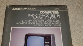 VINTAGE SAMS COMPUTERFACTS COMPUTER FACTS RADIO SHACK TRS - 80 MODEL 1 BOOK 24 2
