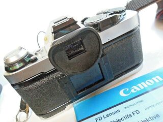 Vintage Canon AE - 1 Program SLR Camera w/ 50mm 1.  8,  Toyo Telephoto Vivitar 3500 8