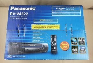 Panasonic Pv - V4522 Vhs Vcr Player 4 Head Hifi Stereo Omnivision Remote Control
