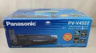 Panasonic PV - V4522 VHS VCR Player 4 Head HiFi Stereo Omnivision Remote Control 4