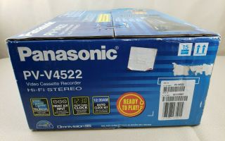Panasonic PV - V4522 VHS VCR Player 4 Head HiFi Stereo Omnivision Remote Control 5