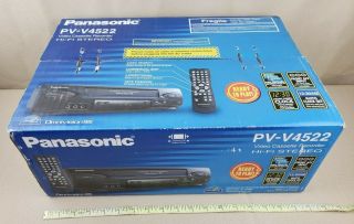 Panasonic PV - V4522 VHS VCR Player 4 Head HiFi Stereo Omnivision Remote Control 9