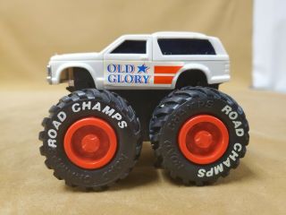Vintage 1986 Road Champs Motorized Truck With Monster Tires Old Glory Usa No.  1