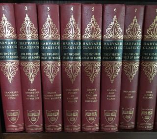 Complete Set of 52 (Red) HARVARD CLASSICS cr.  1909,  ptg.  1959,  Deluxe Ed, 2