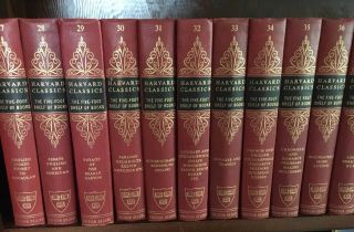 Complete Set of 52 (Red) HARVARD CLASSICS cr.  1909,  ptg.  1959,  Deluxe Ed, 5