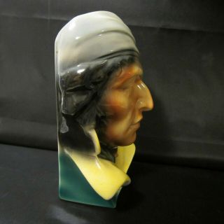 Royal Copley Pirate Head Wall Pocket Vase,  vintage ceramic porcelain 8.  5 