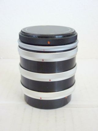Vintage Canon 35mm Slr Macro Extension Tube Set,  M20,  M10,  & M5,  And Metal Caps