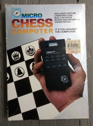 Fidelity Micro Chess Challenger Electronic Handheld Computer Game Vtg Model 6096