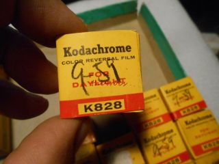 16 Rolls Kodak K828 Kodachrome Daylight Film in Boxes Expired 1959 2